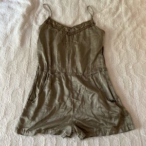 Silk sage green romper